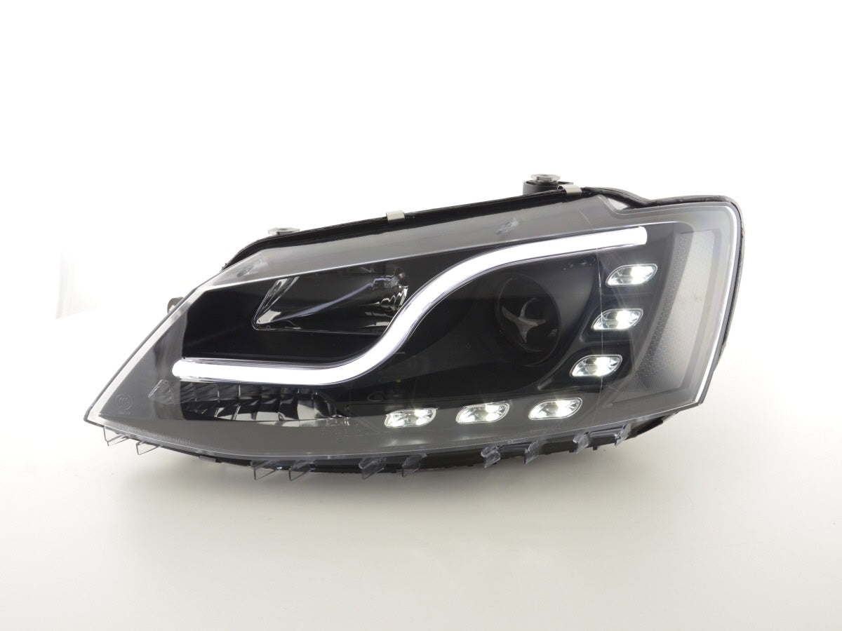 Scheinwerfer Set Daylight LED Tagfahrlicht VW Jetta 6 ab 2011 schwarz Scheinwerfer Set Daylight LED Tagfahrlicht VW Jetta 6 ab 2011 schwarz